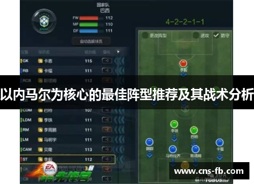 以内马尔为核心的最佳阵型推荐及其战术分析